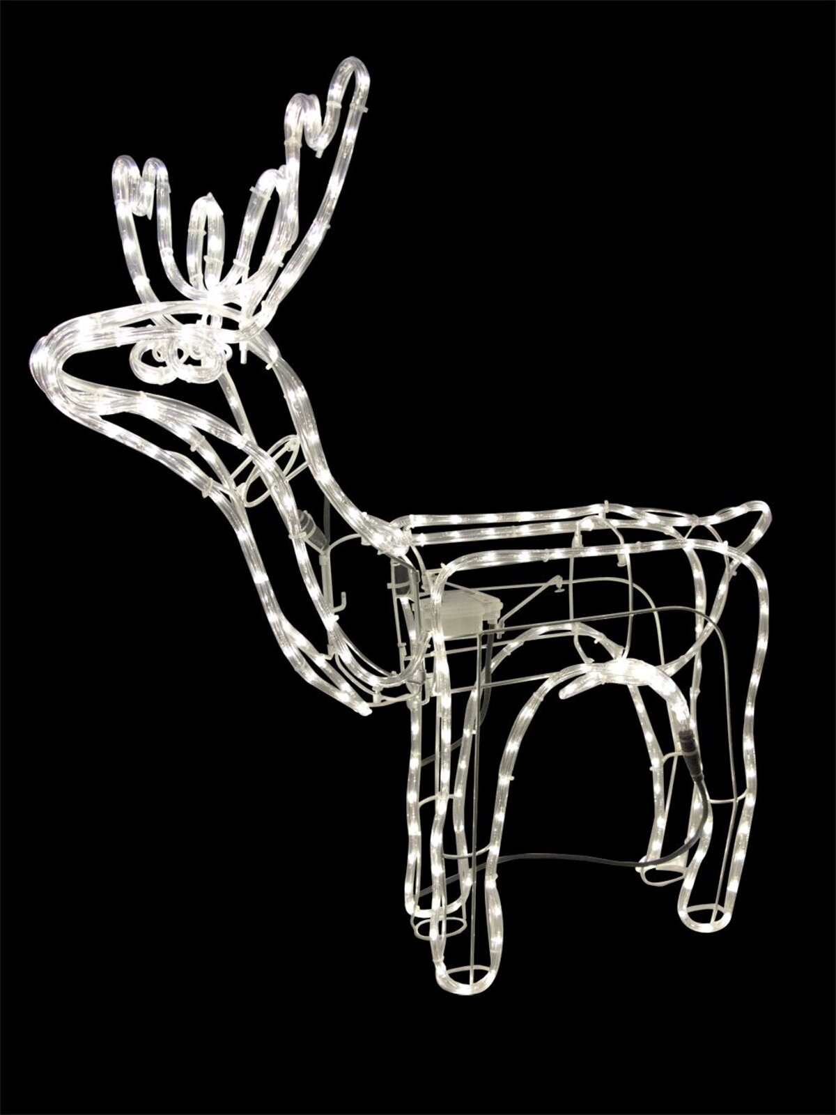 White LED Large 3D Standing Buck Rope Light Display - 95cm — image 2