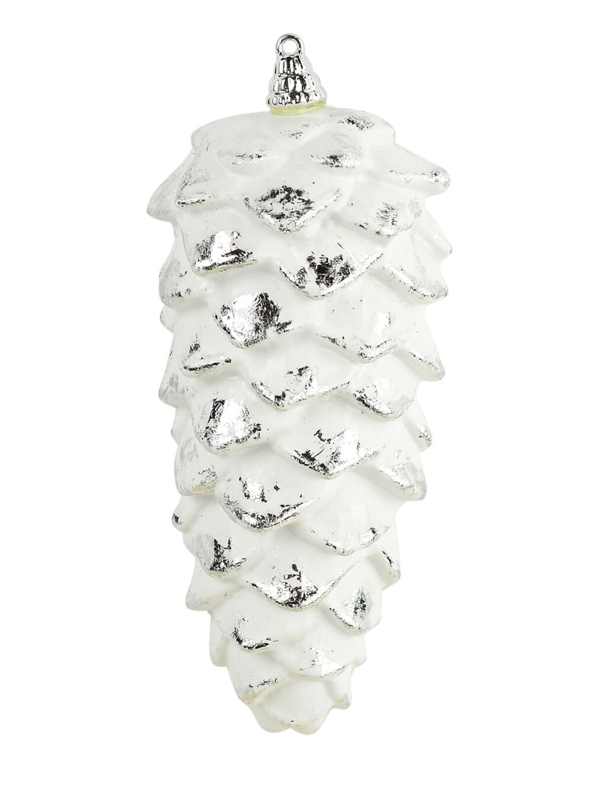 White Pine Cones Decorations - 3 x 12cm