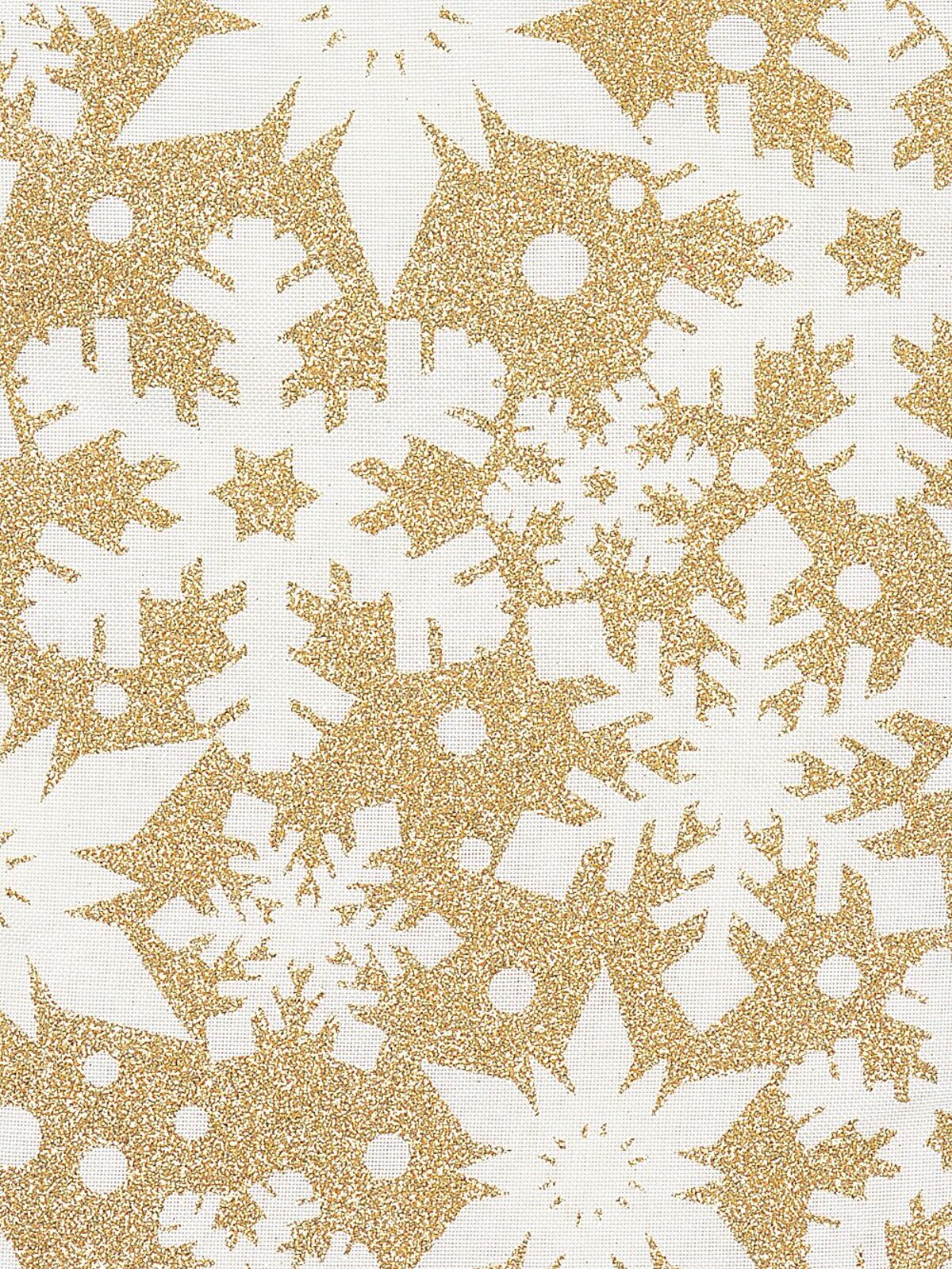 White Satin & Gold Glitter Snowflakes Christmas Stocking With Pom Poms | 48cm — image 4