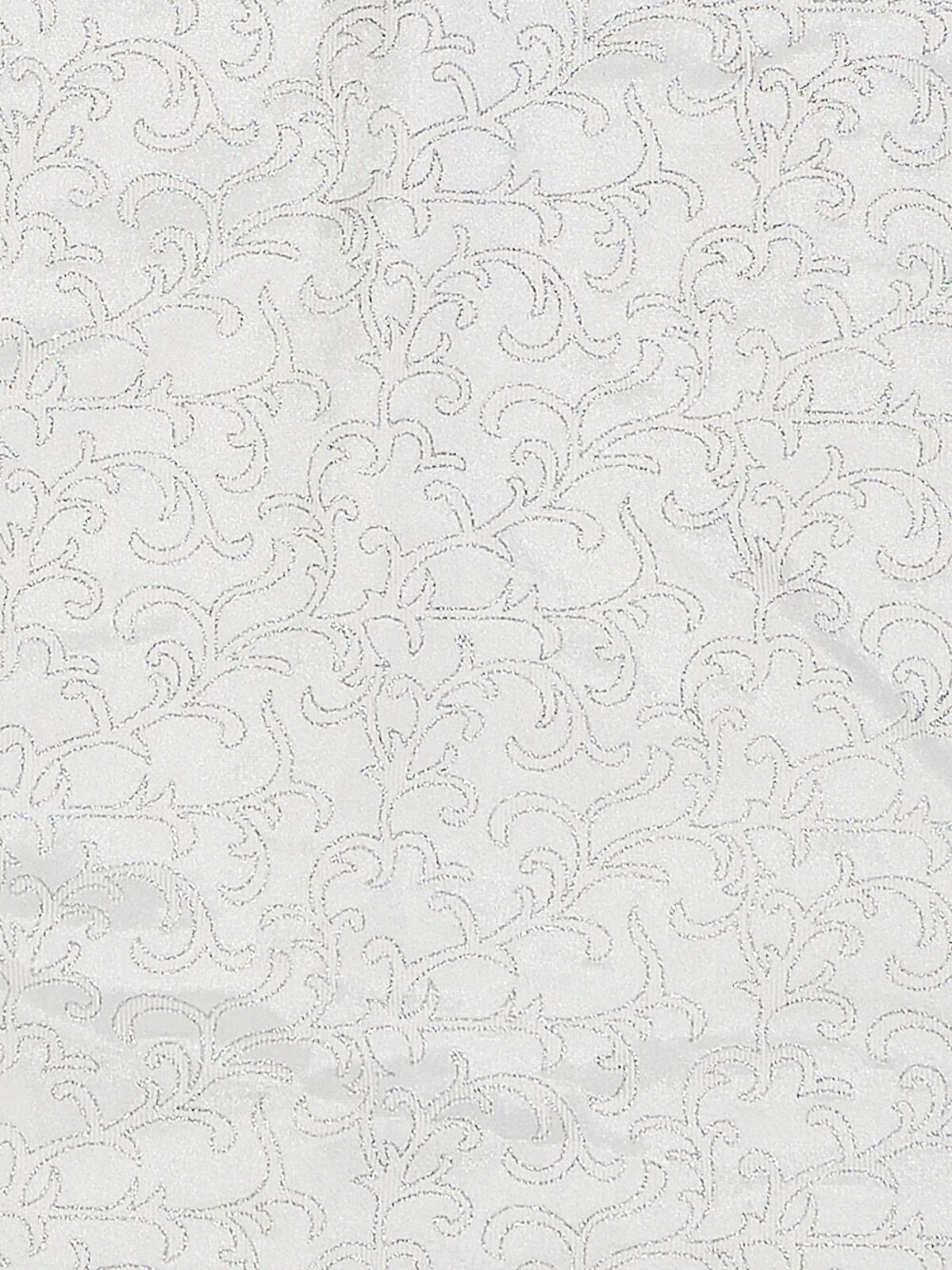 White Velvet With Silver Print & Cord Trim Christmas Tree Skirt - 1.2m