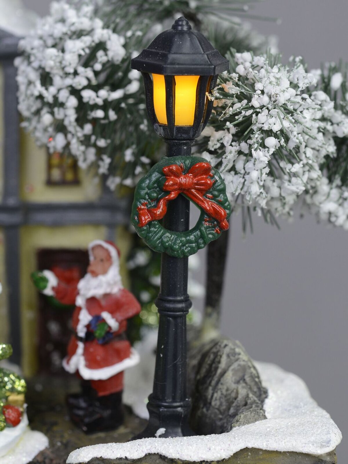 Winter Christmas Village & Train Station Scene with Animation & Lights - 23cm — image 7