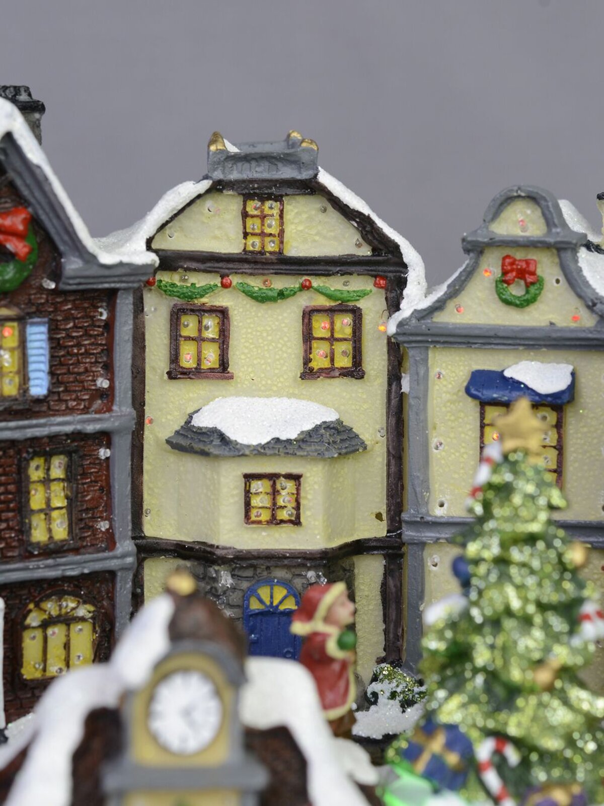 Winter Christmas Village & Train Station Scene with Animation & Lights - 23cm — image 6