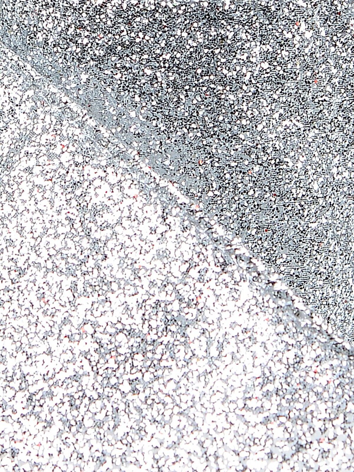 Wired Silver Glitter Ribbon With Glitter Edging | 3m x 63mm