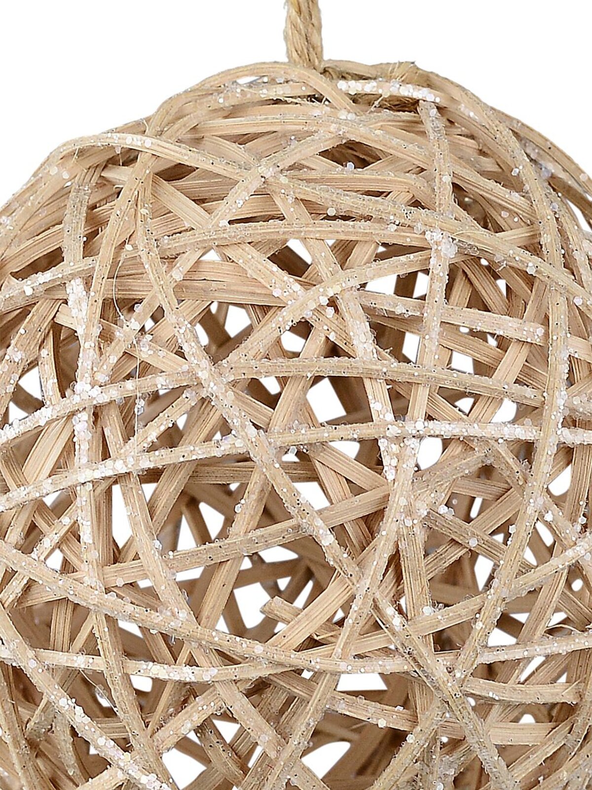 Woven Vine Authentic Natural Signature Glitter Ball Bauble | 12cm — image 3