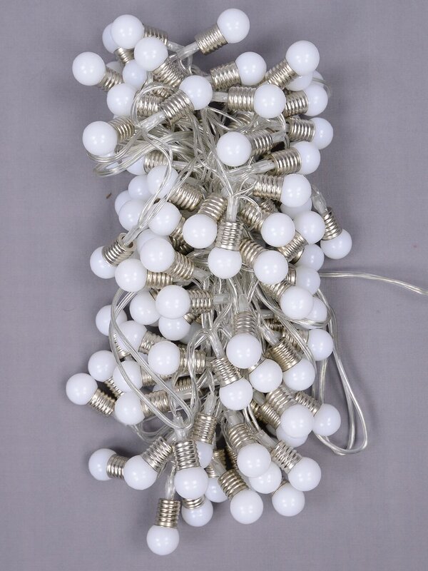 100 Soft Glow Cool White LED Solar String Light - 7m