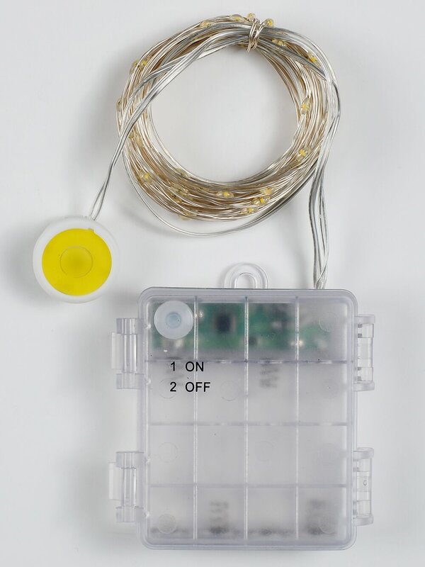 100 Warm White Seed LED String Fairy Battery Lights With Static & Flash | 10m — image 5