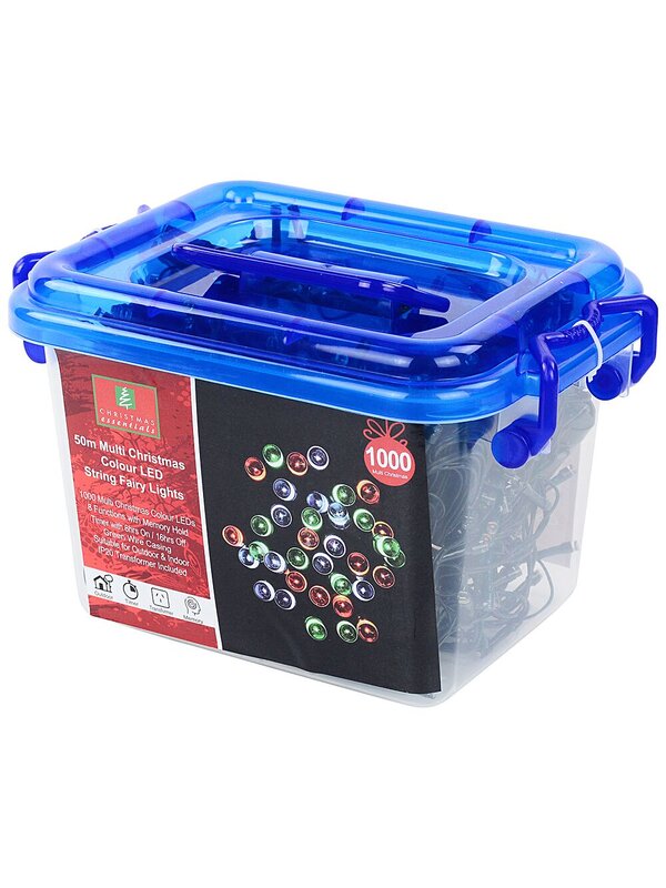 1000 Multi Christmas Colour LED String Fairy Lights 8 Function With Timer | 50m — image 6
