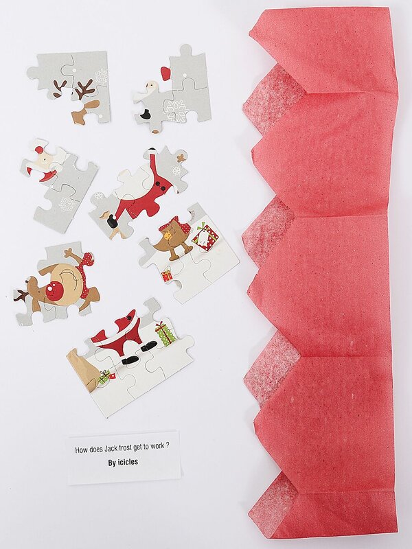 100x White & Grey Snowflakes & Stockings Christmas Bon Bons (Crackers) | 24cm — image 3