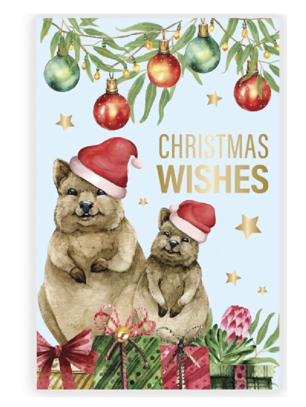 10x Australiana Native Animals Christmas Cards With Gold Foil | 17cm — image 2