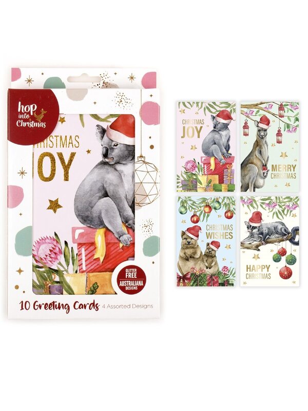 10x Australiana Native Animals Christmas Cards With Gold Foil | 17cm — image 6