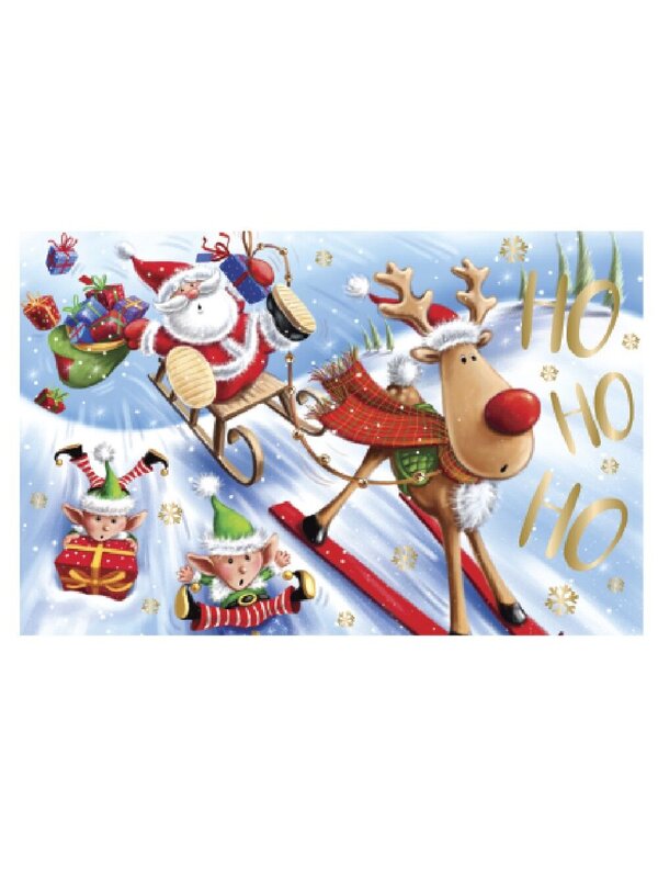 10x Cute Cartoon Character Christmas Greeting Cards Gold Foil Pack | 17cm — image 5