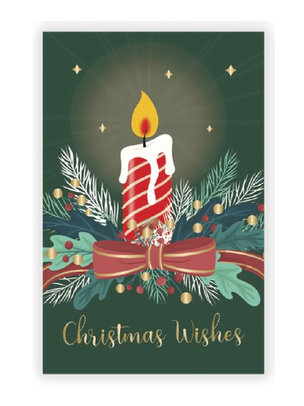 10x Traditional Christmas Decorating Gold Foil Cards Pack | 17cm — image 4