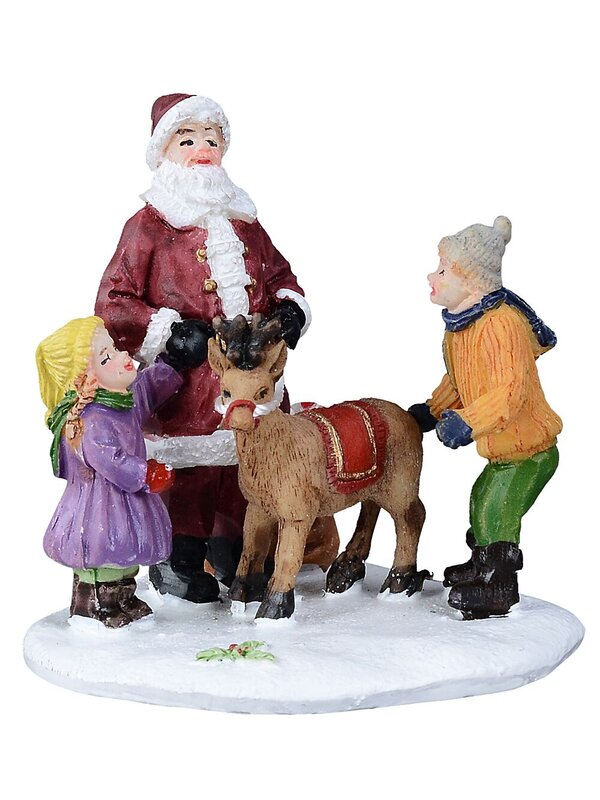 10x Posing Santa Claus & Snowy Pine Village Scene | 11cm Tree — image 3