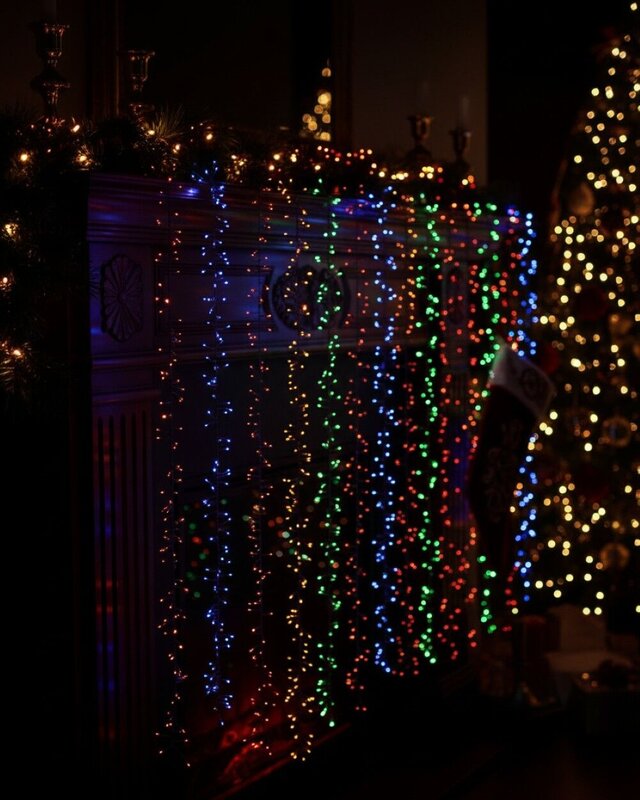 1125 Dual Colour LED Firecracker Cluster Curtain Lights 12 Function | 2.5m — image 2