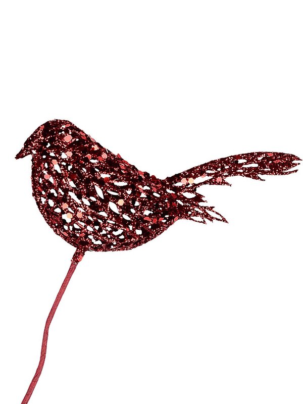 Red Robin Mesh With Embellishments Christmas Tree Clip Pick | 11cm — image 4
