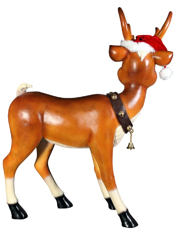 1.1m Cute Standing Reindeer Life Size Resin Christmas Ornament — image 6
