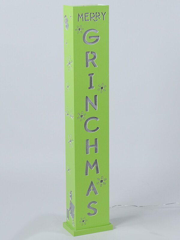 1.1m Green Merry Grinchmas Signpost With Warm White LED Light Display — image 8