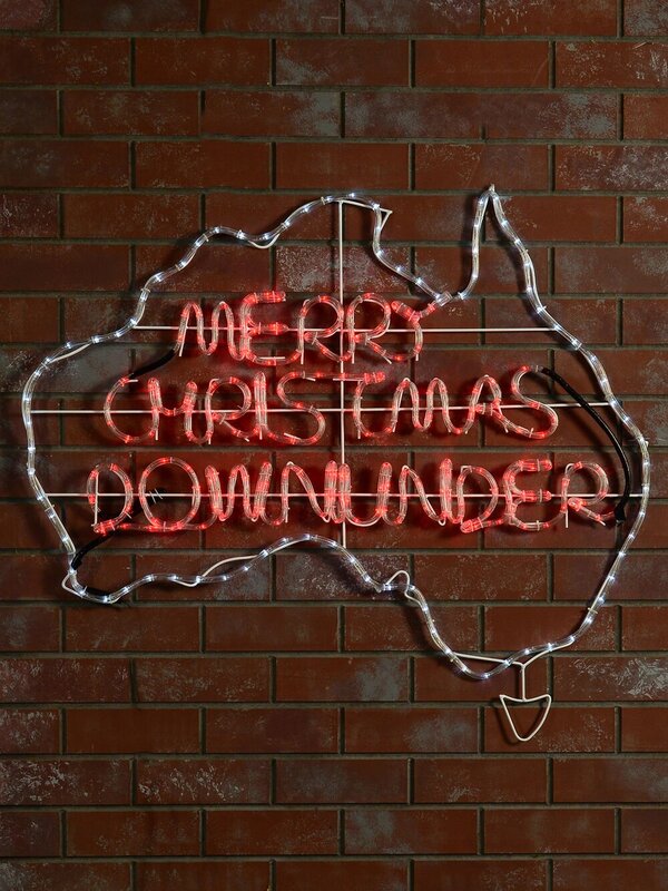 1.1m Outdoor Merry Christmas Down Under Aussie Map LED Rope Light Motif — image 5