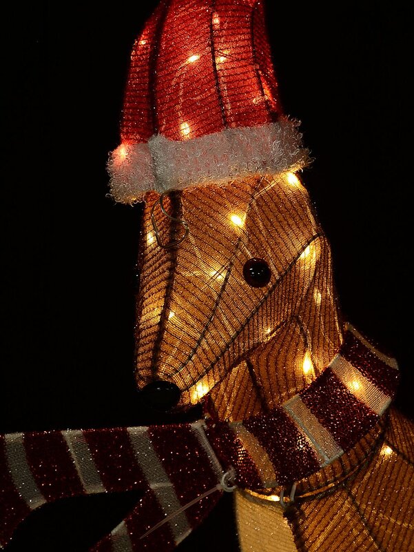 1.1m Warm White With Twinkle LED Christmas Kangaroo Fabric Light Display — image 5