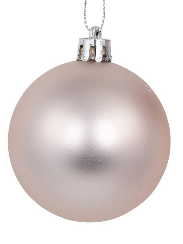 12 x 60mm Pink Glitter, Matte & Metallic Christmas Baubles — image 3