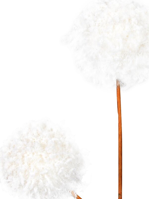 White Frosted Pom Pom Snowballs Christmas Tree Clip Pick | 12cm — image 4