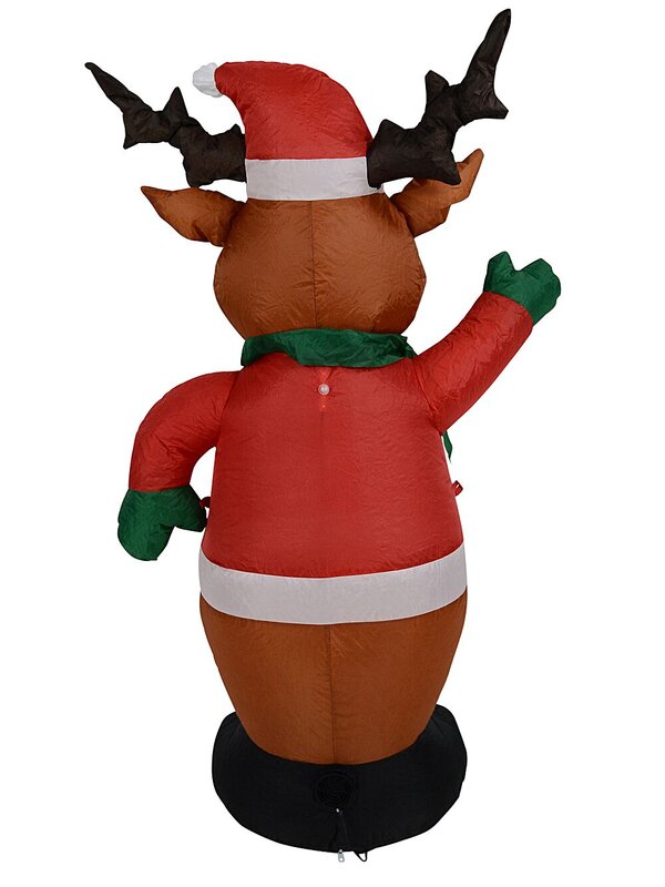 1.2m Adorable Waving Reindeer Illuminated Christmas Inflatable — image 5