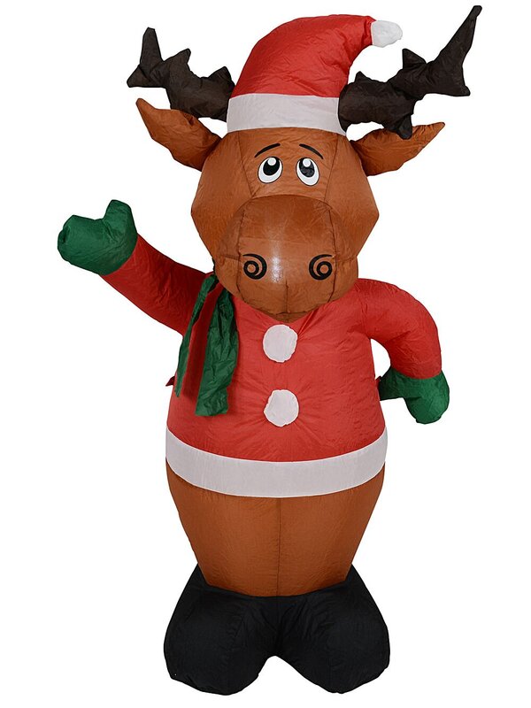 1.2m Adorable Waving Reindeer Illuminated Christmas Inflatable — image 3