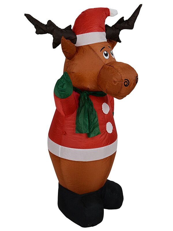 1.2m Adorable Waving Reindeer Illuminated Christmas Inflatable — image 4