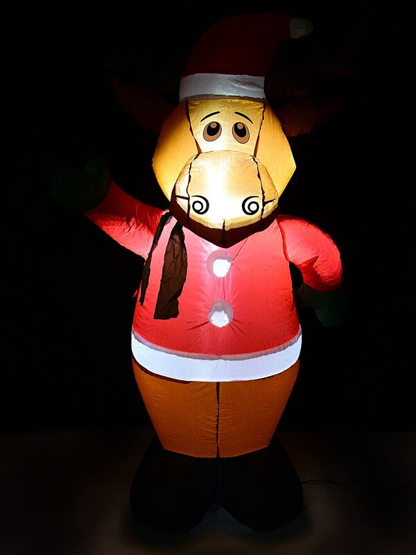 1.2m Adorable Waving Reindeer Illuminated Christmas Inflatable — image 2