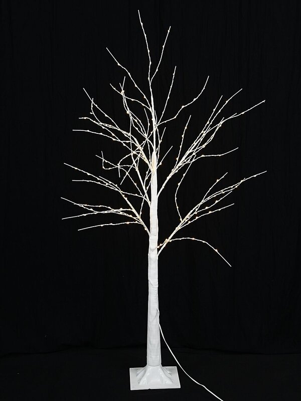 1.2m Neutral White LED White Branch Outdoor Birch Tree — image 5