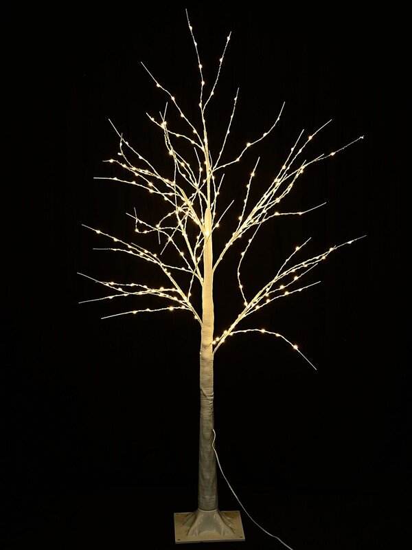 1.2m Neutral White LED White Branch Outdoor Birch Tree — image 3