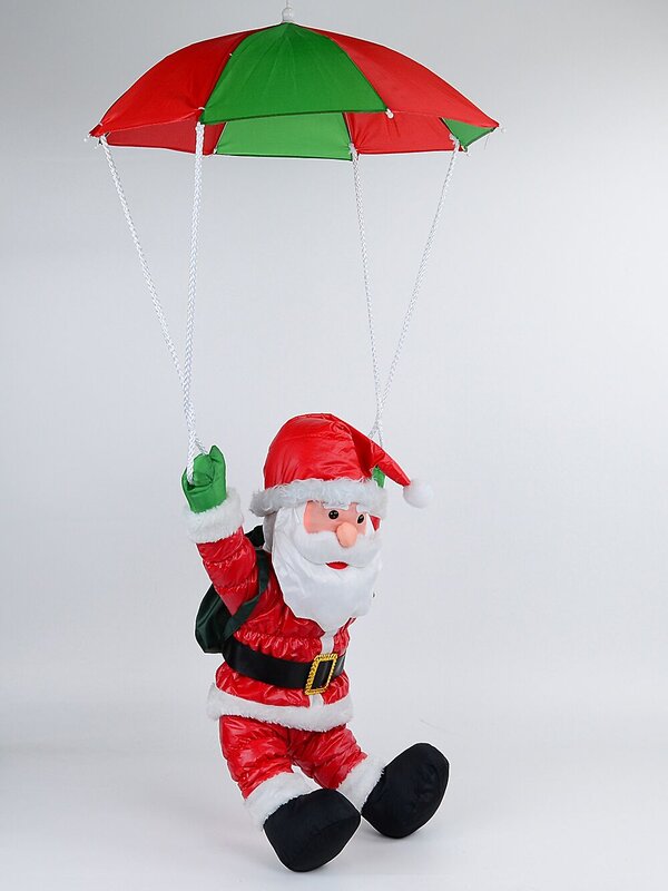 Parachuting Nylon Santa With Backpack Outdoor Decoration | 1.2m — image 2