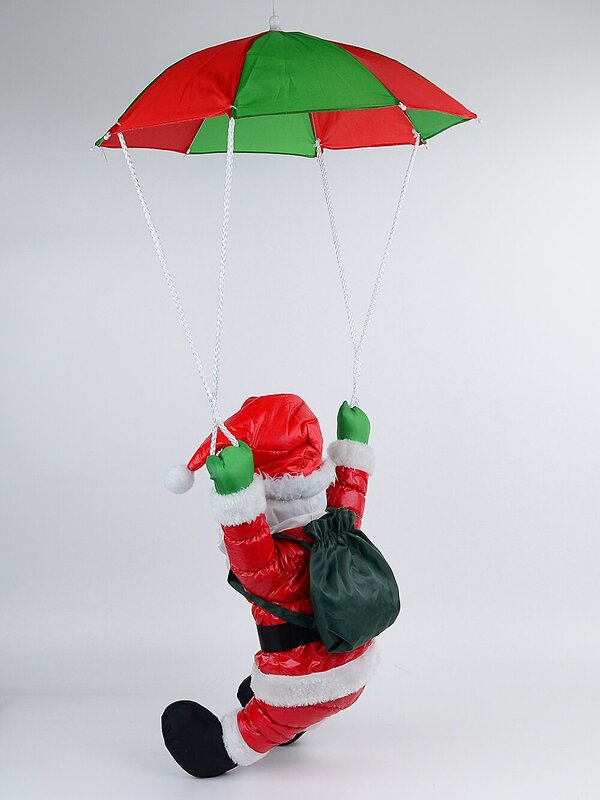 Parachuting Nylon Santa With Backpack Outdoor Decoration | 1.2m — image 5