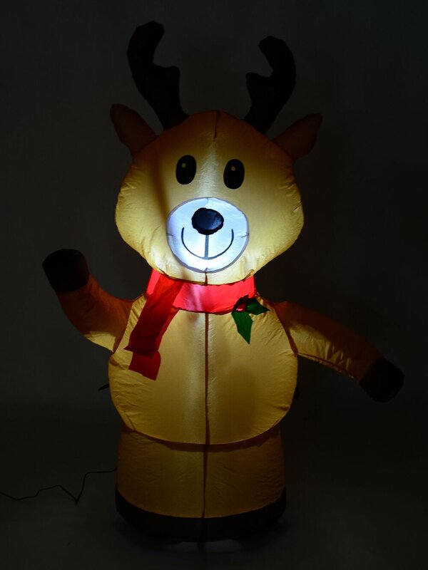 1.2m Waving Illuminated Reindeer Christmas Inflatable — image 2