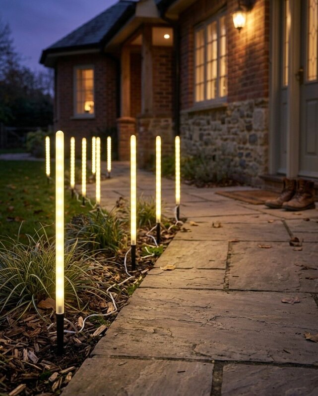 12x LED Meteor Shower Path Lights - Rainbow Multi Colour Tubes | 50cm — image 5