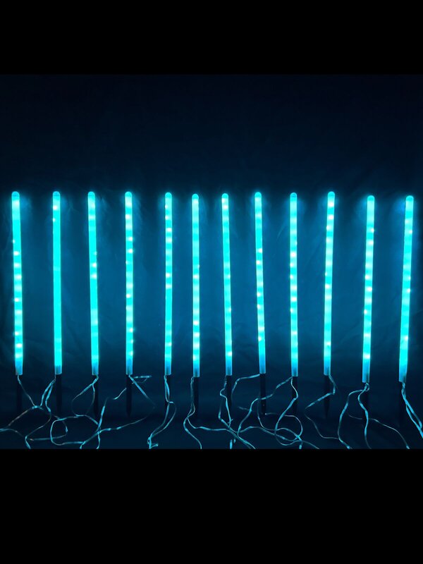12x LED Meteor Shower Path Lights - Rainbow Multi Colour Tubes | 50cm — image 8