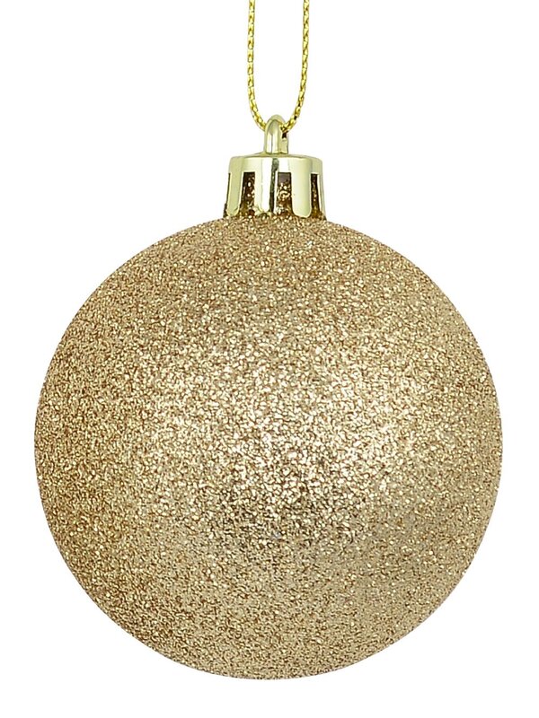 12x Timeless Champagne Essential Mixed Finish Baubles | 60mm — image 5