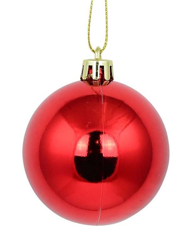 12x Timeless Red Essential Mixed Finish Baubles | 60mm — image 3