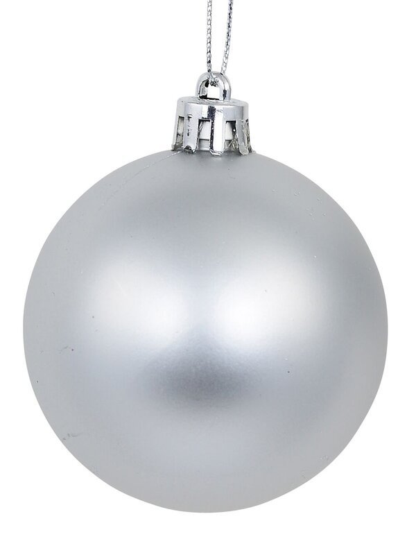 12x Timeless Silver Essential Mixed Finish Baubles | 60mm — image 5