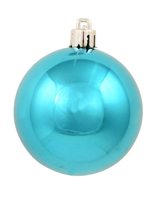 12x Timeless Turquoise Aqua & Silver Essential Matte & Shiny Ball Bauble | 60mm — image 5