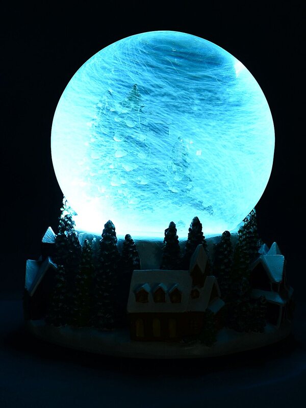 11cm Winter Town Scene With Music & Lights Waterball Snow Globe — image 6