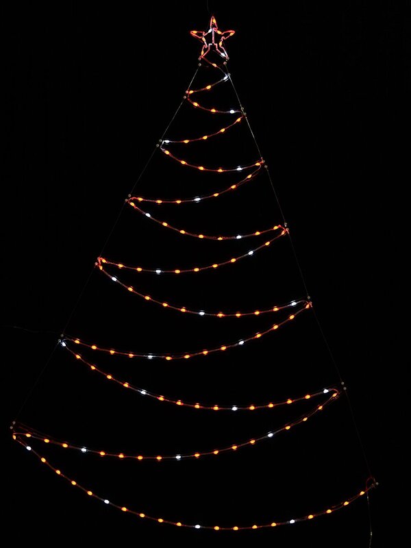 1.4m Wavy Christmas Tree & Star With Digital Rainbow LED Light Display — image 6