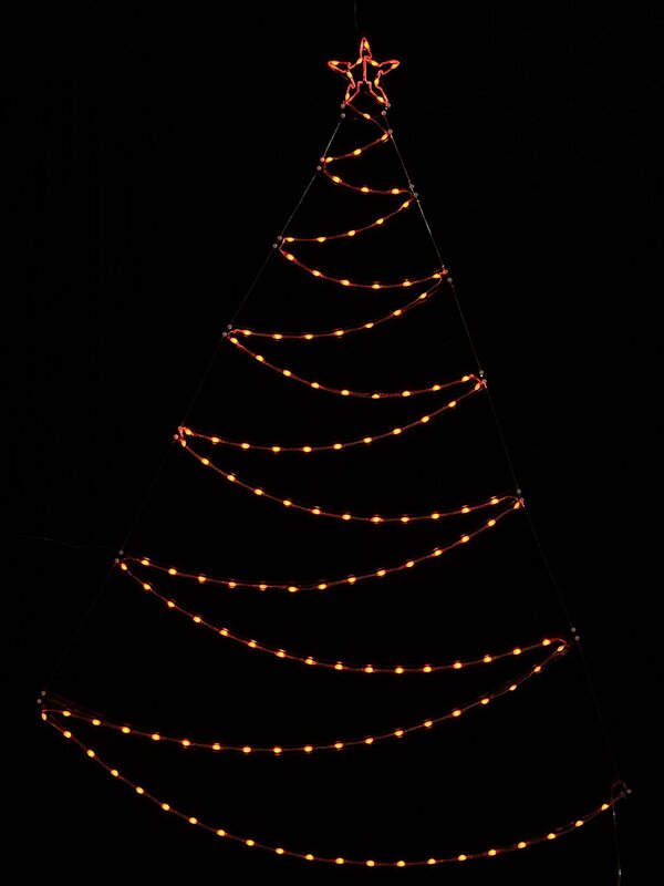 1.4m Wavy Christmas Tree & Star With Digital Rainbow LED Light Display — image 5