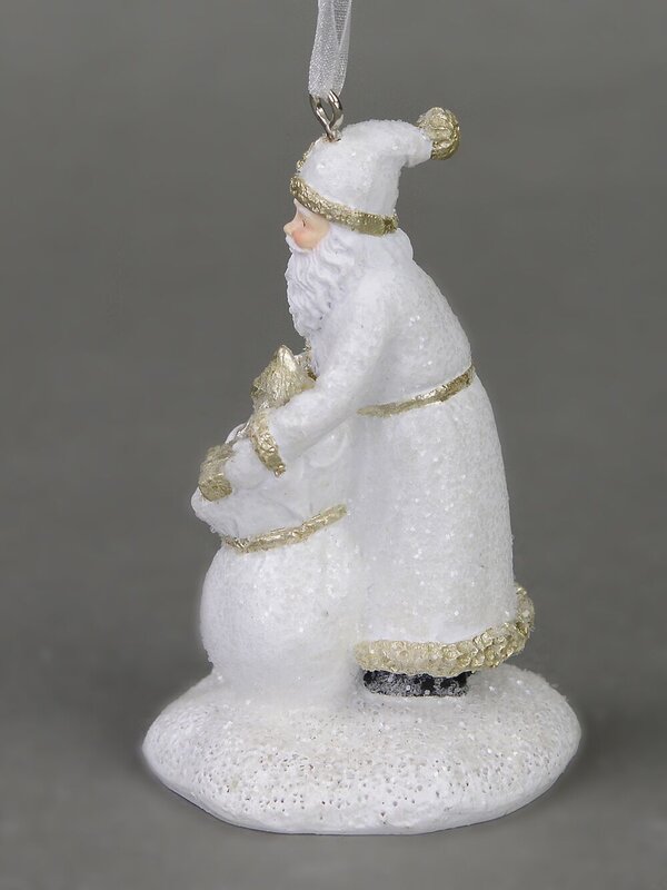 Traditional Father Christmas with Sack of Gifts, Hanging Ornament - 70mm