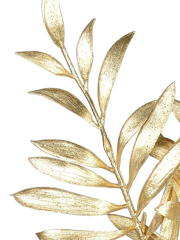 15cm Gold Thin Leaf Christmas Bush Branches Spray Clip Pick — image 3