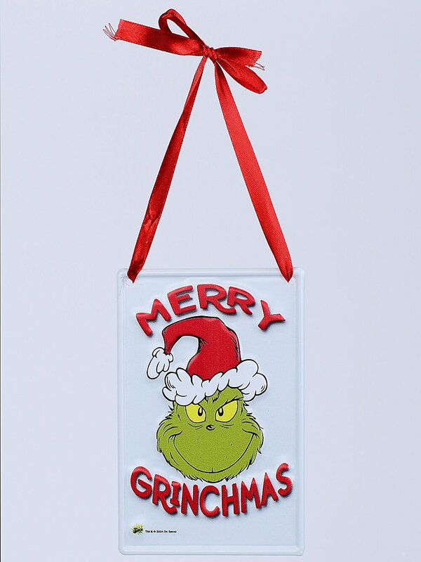 15cm Merry Grinchmas Hanging Metal Plaque — image 3