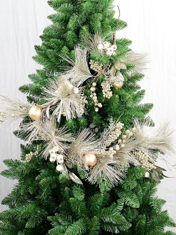 1.5m Decorated Champagne Weymouth Pine Garland | Berries & Baubles — image 5