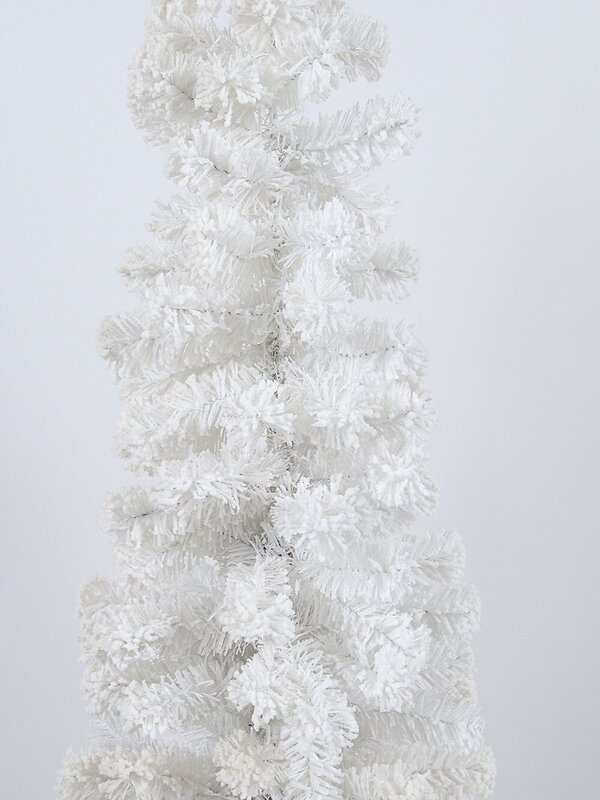 1.5m Slim White Foxtail Lightly Flocked Christmas Tree With 212 Fir Tips — image 3