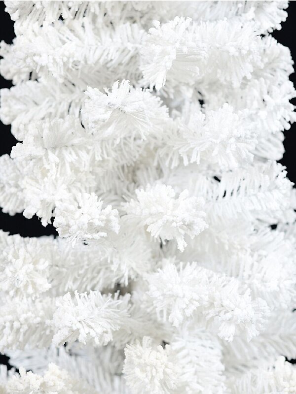 1.5m Slim White Foxtail Lightly Flocked Christmas Tree With 212 Fir Tips — image 4
