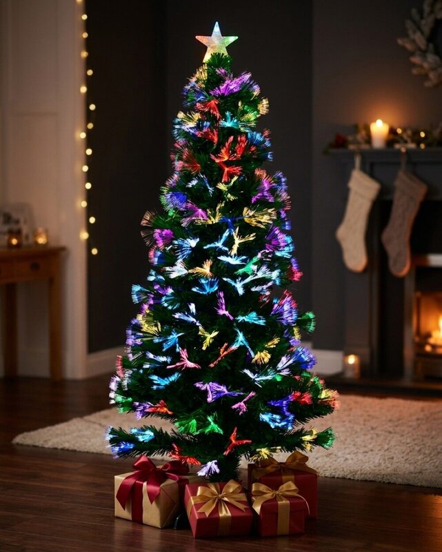 1.5m Vivid Multi Colour Dynamic LED Fibre Optic Christmas Tree | 185 Tips — image 4